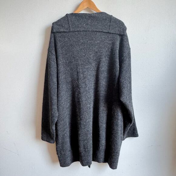 Y’s YOHJI YAMAMOTO 3 Button long Cardigan Alpaca Wool Blend - Picture 2 of 5